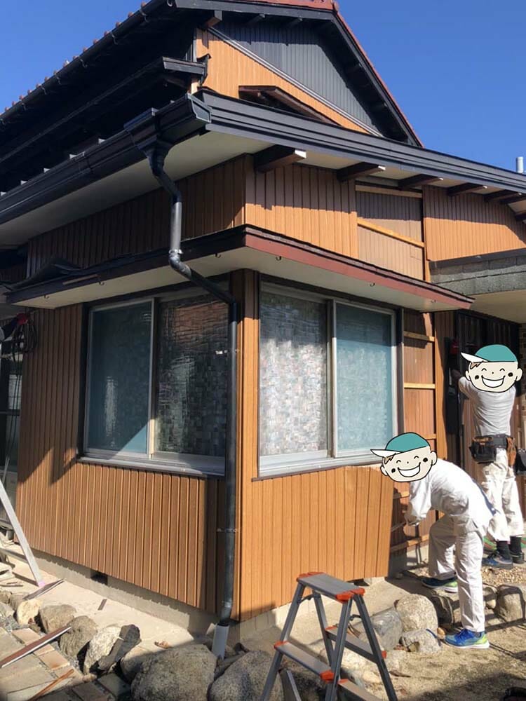 シャッター付きの窓に取替え