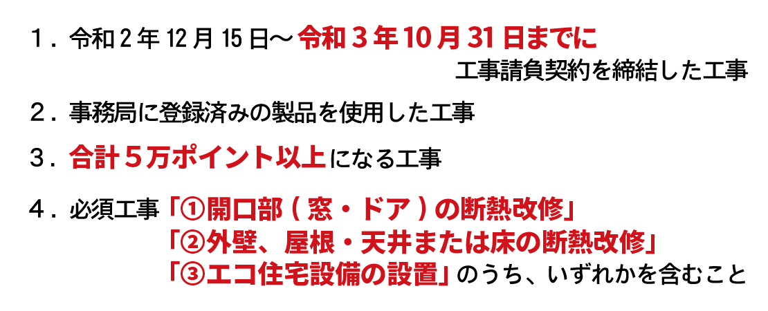 グリーン住宅ポイント制度はじまる