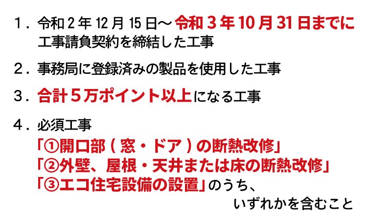 グリーン住宅ポイント制度はじまる