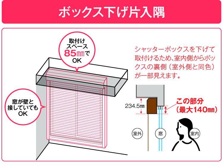 シャッターの特殊納まり